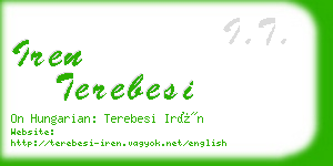 iren terebesi business card